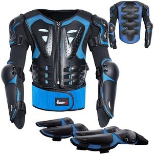 StarknightMT Kids Motorcycle Armor Suit Dirt Bike Gear Riding Protective Chest Spine Back Protector Shoulder Arm Elbow Knee Protector Pads for Cycling Skateboard,Skiing,Skating,Off-Road