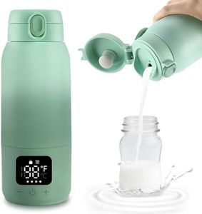 Portable Bottle Warmer for Travel,17oz Portable Milk Warmer for Baby Fast Heating,30W Fast Charge Precise Temperature Control Bottle Warmer On The Go Baby Milk Warmer for Breastmilk & Formula