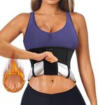 Scarboro Workout Waist Trainer Cincher for Women Sweat Waist Trimmer Slimming Body Shaper Tummy Control Girdle Sauna Suit for Women Weight Loss (Black, Medium)