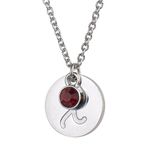 HUAN XUN Initial Necklace Best Friend Necklaces for Girls Stainless Steel, 18", Stainless Steel