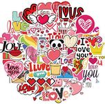 Valentine Stickers Small Love Stickers for Envelopes Scrapbooking Phone Wall Envelops Water Bottles Laptop Wedding Car Window,Romantic I Love You Heart Stickers Decal for Adults Women Gift