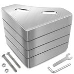 Upgraded Pontoon Boat Corner Caps for Pontoon Boat Deck Corner Protection, Stainless Steel Pontoon Corner Caps are Available for 90° Right Angles and Rounded Corners, 3.07X3.07X3.07 In, 2 Pack