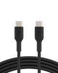 Belkin USB-IF Certified PVC 60 W USB-C to USB-C (Type C) Charge cable | iPhone 16, 15, 14, 13 | 3.3 Feet / 1 Meter, Black