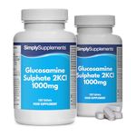 Glucosamine Sulphate 2KCL 1000mg | One-A-Day Potent Formula | 360 Fast Release Tablets = Up to 1 Year Supply | Manufactured in The UK