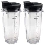 24OZ Blender Cup for Nutri Ninja Blender Cup with Lid for Blender BL450 BL454 Auto-iQ BL480 BL481 BL482 BL687 (2-Pack)