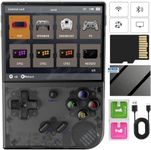 New World Anber-nic RG35XX Plus Handheld Game Console 3.5 Inch IPS Screen Linux OS 64G TF Card Classic Emulator Retro Video Handheld Games Consoles Support PSP games (Black)