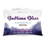 Linens Limited - Soft Pillows 4 Pack, Bedtime Bliss, Soft and Firm with Orthopedic Support, Non-Allergenic Hollowfibre, Machine Washable (White)