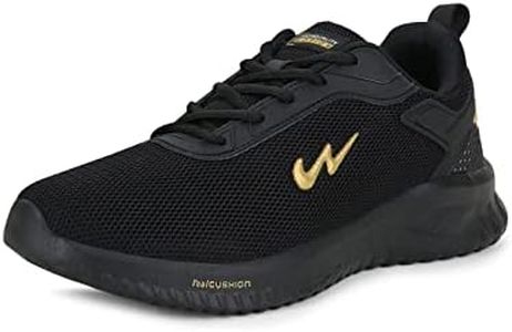 Campus Men's Wells BLK/Gold Running Shoes - 7UK/India CG-552