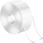 LLPT Double Sided Nano Tape | 50mm*5m*1mm Strong Mounting Tape | Heavy Duty Gel Tape | Washable No Residue Transparent Tape for Home Office Store Deco Card Poster Photo Wall (LPNT50)