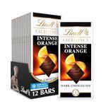 Lindt Excellence Intense Orange Dark Chocolate Bar, 3.5-Ounce Packages (Pack of 12)