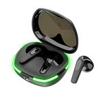 Docooler PRO60 Small True Wireless Noise Cancelling Headphones BT 5.1 Sport Headset Small Earbuds Touch Control In-ear Earphones Build-in with Mic Charging Case LED Breathing Lamp