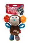 GiGwi Plush Friendz Monkey Toy for Dogs, Non-Toxic, Soft & Plush Dog Toy with Squeaker, Gentle on Teeth & Gums, Perfect for Fetching, Snuggling, Tossing, Suitable for Small to Medium Dog Breeds, Brown