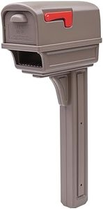 Architectural Mailboxes Gentry Plastic, Dual Access, Mailbox and Post Kit, GGC1M00AM, Mocha, Large Capacity