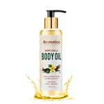 AROMATICO Luxurious Body Oil for Women, Warm Vanilla Fragrance. Hydrating & Nourishing, for Daily Use After Bath. Glowing Skin Formula. Non-Greasy, 100% Natural- 200ml