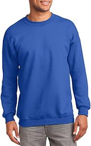 JustBlanks Fleece Sweatshirt for Men Tall Men’s Sweatshirt Crewneck Sweatshirt Relaxed-Fit Pullover Sweatshirt - Royal - 3XLT