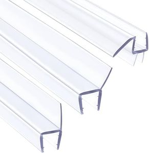MCOCOD Shower Door Seal Set – Includes 1 PC 36" Bottom Seal and 2 PCs 76" Side Seals for 3/8" (10mm) Glass – Ultra Clear Polycarbonate Shower Door Sweep and Side Seal Kit