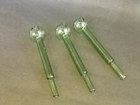 MFT ONLINE 5 INCH GREEN COLOURED GLASS OIL PIPE SHOOTER (PACK OF 3)