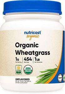 Nutricost Organic Wheatgrass Powder 1 LB - Non-GMO Superfood