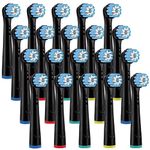 Iteryn 20 Pack Replacement Brush Heads Compatible with Braun Oral B Professional Care 100 300 400 500 1000 2000 3000 5000 7000 and More Gum Care Vitality Genius Smart Series Electric Toothbrushes