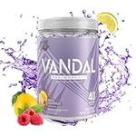 Vandal Pre Workout Powder for Men & Women | Safe Energy Supplement, Nootropic, Endurance, Nitric Oxide | No Crash or Tingles | L Citrulline, Taurine, Adaptogens, Tyrosine | No Sugar - Royal Lemonade Flavour - 40 Servings