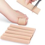 5 Pack Toe Tubes Protectors Cushion Toe Fabric Sleeve with Gel Lined Pads for Bunion Pain,Blister,Corn Finger Toe Sleeve (LSize)