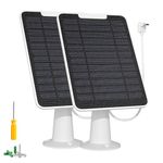 Solar Panel Charger Compatible with Arlo Essential Spotlight/XL Spotlight Camera, 5W Arlo Essential Solar Panel Charger, IP65 Waterproof 10ft Micro USB Cable & Wall Mount, (Not for 2K/2nd Gen), 2 Pack