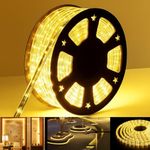 Gesto 20 Meter Rope LED Strip Lights | 120 LED/Mtr Waterproof Outdoor Lights for Balcony, Home Decor, Cove Light for False Ceiling | Flexible, Cuttable Strip Light for Diwali Decoration - Warm White