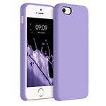 kwmobile Case Compatible with Apple iPhone SE (1.Gen 2016) / iPhone 5 / iPhone 5S Case - TPU Silicone Phone Cover with Soft Finish - Violet Purple