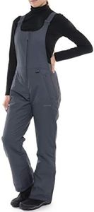 SkiGear Women's Essential Insulated Bib Overalls, Steel, X-Large