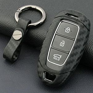 ZYNCUE Car Remote Control Case Key Fob Protective Cover Replacement - Smart Key Fob Ring Case Cover For Hy-undai San-ta Fe Palisade Accent Ko-na Ne-xo I30