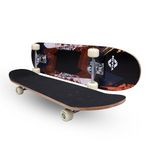 Nivia Skateboard Sr, Skateboard for Beginner to Intermediate, for Street Skating, Casual Riding, Practice Tricks, 80 Kg Weight Handling Capacity (Black, 31X8 Inch)