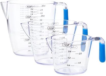 Kitchen Craft Colourworks Set 3 caraffe con dosatore, colore: Blu