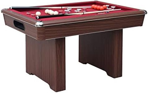 Renegade II 54-in Bumper Pool Table - Walnut Finish with Red Felt