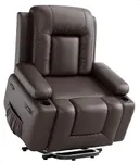 GarveeHome Oversized Wide Power Lift Recliner Chair - Heat and Massage, Adjustable Back and Legs, PU Leather Electric Lift Chair Designed for The Elderly and People with Mobility impaired