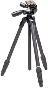 SLIK 109434 Carbon Tripod, Light Carbon, E74 II, 4-Level Telescopic, Carbon Pipe, Storage Case Included, 3-Way Head Mount, Full Size Compatible, Total Height 68.5 inches (1,745 mm)