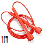 SPORTBIT Adjustable Jump Rope for Speed Skipping. Lightweight Jump Rope for Women, Men, and Kids. Skipping Rope for Fitness. Speed Jump Rope for Workout, Women Exercise.