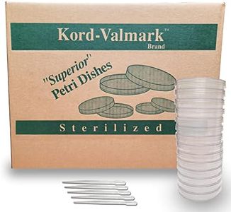 Petri Dish 500 Pack – 500 Kord Vallmark Petri Dishes – 100 X 15mm – Premium Performance – 3 Vents to Reduce Condensation – for Lab Research, Education, & More - W/5 Evviva Transfer Pipettes