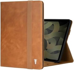 TORRO Case Compatible with iPad Air 11" 2024 and iPad Air 5th/4th Gen – Genuine Leather iPad Air 2024/2022/2020 Case with Stand Function, Apple Pencil Connectivity and Wake Sleep Function (Tan)