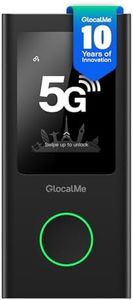 GlocalMe Numen Air 5G Mobile WiFi Router WiFi 5, Global Frequency Bands, No SIM Card Required, Supports 16 Devices Simultaneously, 5400 mAh Battery, Travel or Home WiFi Hotspot (Black)