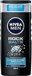 NIVEA MEN Rock Salts Shower Gel (250 ml),Refreshing Shower Gel with Natural Stone Salts, pH-Skin-friendly Shower Gel for Body, Face and Hair