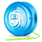 MAGICYOYO 2a Looping Yoyo D1, Responsive Yoyo for Kids Beginner, Easy to Play Basic String Tricks Yoyo with 6 Yoyo Strings + Yoyo Glove + Yoyo Bag(Crystal Blue)