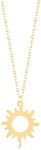 14k Solid Gold Sun Necklace | 14k Y