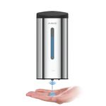 AIKE AK1205 New Soap Dispenser Wall Mounted, 800ML Stainless Steel Wall Soap Dispenser, Automatic Hand Soap Dispenser No Drilling, Hand Sanitizer Dispenser for Dining Room and Restroom