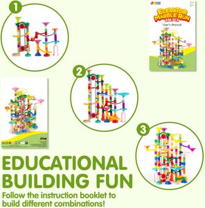 JOYIN Glowing Marble Run Set – 236-Piece STEM Toy for Kids