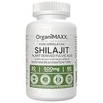 Shilajit For Men, OrganiMAXX Premium Shilajit Capsules, Pure Himalayan Organic Shilajit Plant Derived Fulvic Acid For Metabolism And Immune System Support. Non GMO Natural Shilajit, Vegan friendly, Free of Gluten, Soy & Dairy