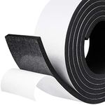 fowong Foam Weather Stripping Tape 50mm(W) x 6mm(T) x4m(L) Window Insulation Soundproofing Adhesive Foam Seal Strip Closed Cell Foam Tape, Total 4M Long