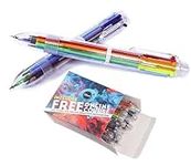 Multicolor Pens - 24 Pack of 6-in-1 Retractable Ballpoint Pens - 6 Vivid Colors in Every Pen - 0.5 mm - Best for Smooth Writing (24 pack 6in1 pens)