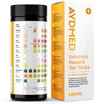 100 x Aydmed 11-in-1 Urinalysis 11 Parameter Urine Test Strips for Urobilinogen, Bilirubin, Ketone, Blood, Protein, Nitrite, Leukocytes, Glucose, Specific Gravity, pH & Ascorbic Acid