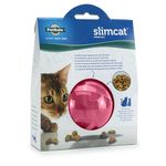 PetSafe SlimCat Feeder Ball - Interactive Game for Your Cat - Fill with Food and Treats - Pink