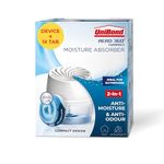UniBond AERO 360° Humidity Absorber with 1x Refill, Dehumidifier for Effective Air Circulation, Humidity Controller Reduces Excess Moisture, 1 Device incl. 1 refill tab 450g